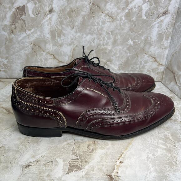 Allen Edmonds McAllister Wingtip Burgundy Oxford Shoes Men\'s Size 12D 6275 main image 7